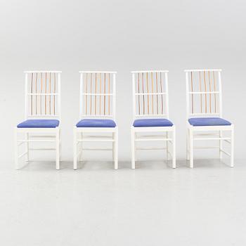 Josef Frank, a set of four model '2025' chairs, Firma Svenskt Tenn, Sweden.