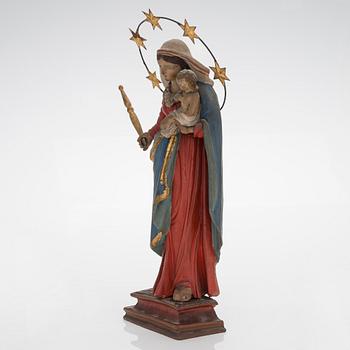 Madonna, skulptur, Flandern, 1700/1800-tal.