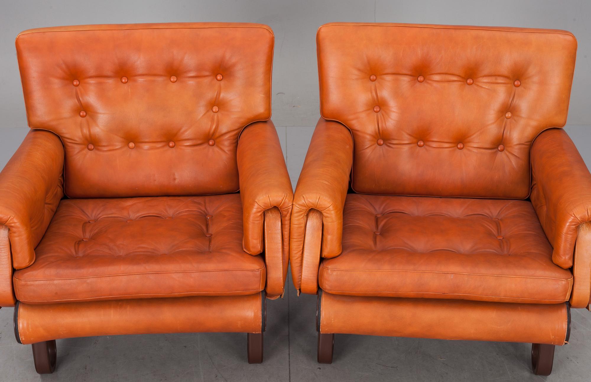 FÅTÖLJER, ett par, Eric Sigfrid Persson.