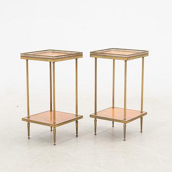 Side tables, a pair, second half of the 20th century.