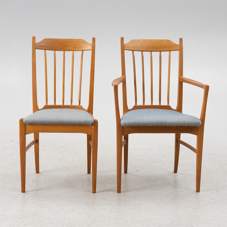 Carl Malmsten, stolar, 6 st, karmstolar 2 st, "Calmare Nyckel", 1900-talets slut.