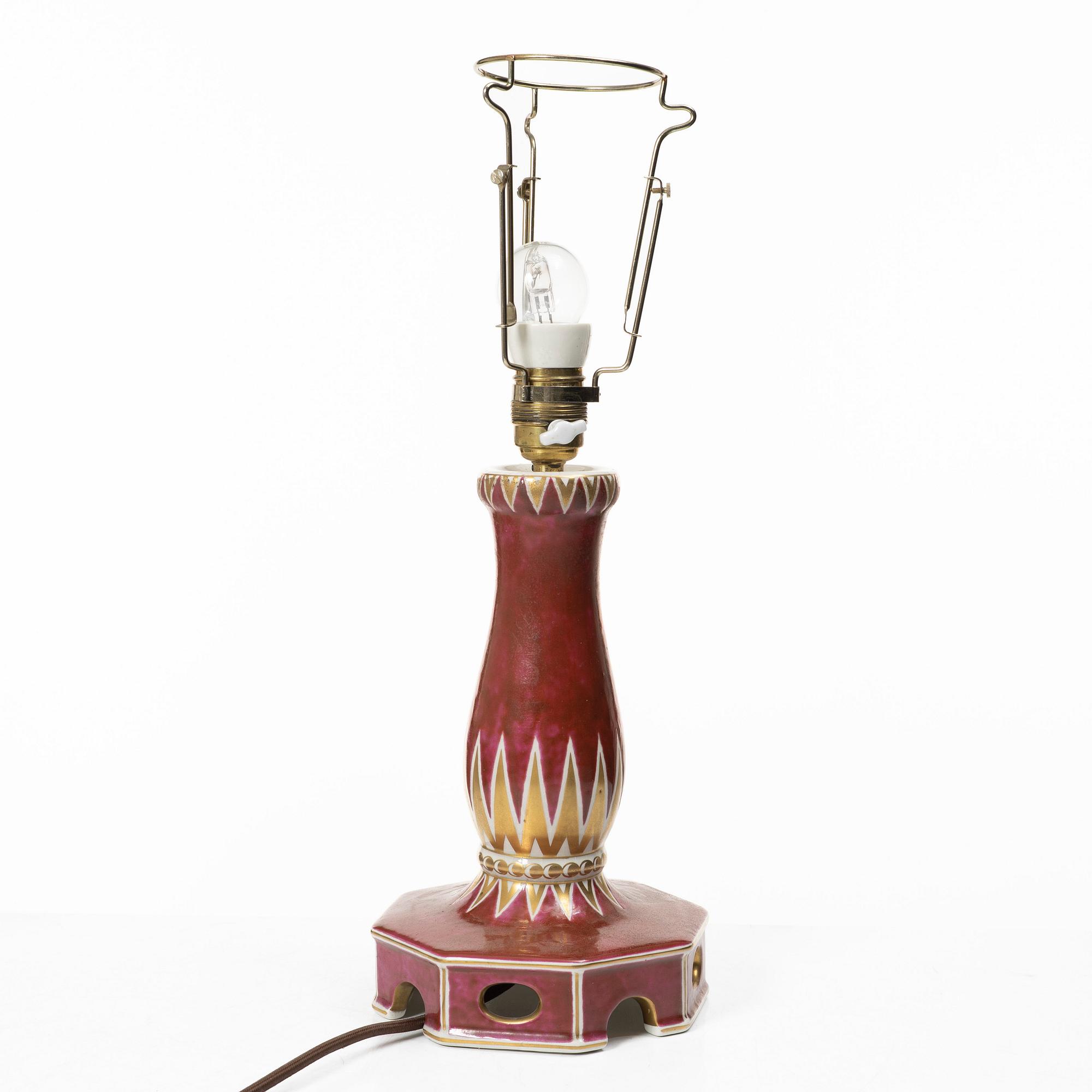 Wilhelm Kåge, bordslampa, Gustavsberg, 1928.
