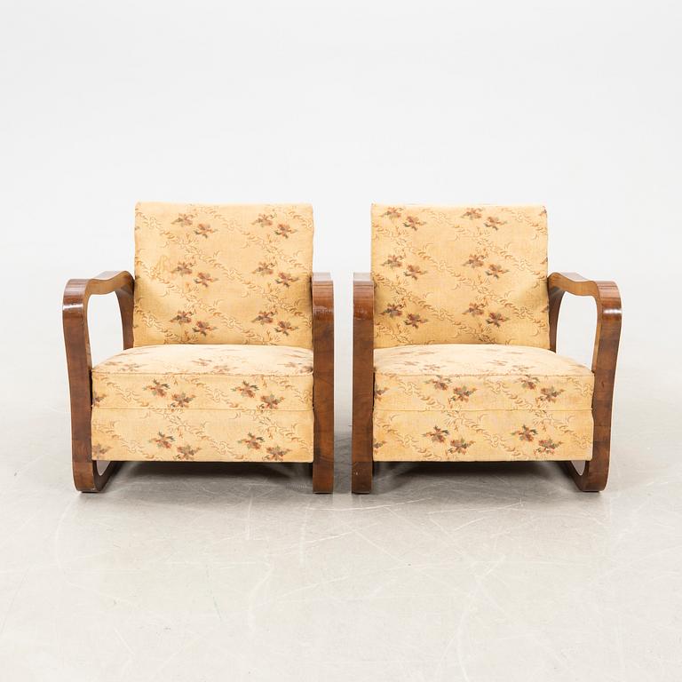 Armchairs a pair Art Deco first half of the 20th century.