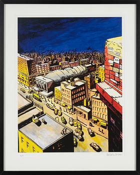 Carl Johan De Geer, lithograph in colours, signed Ea.