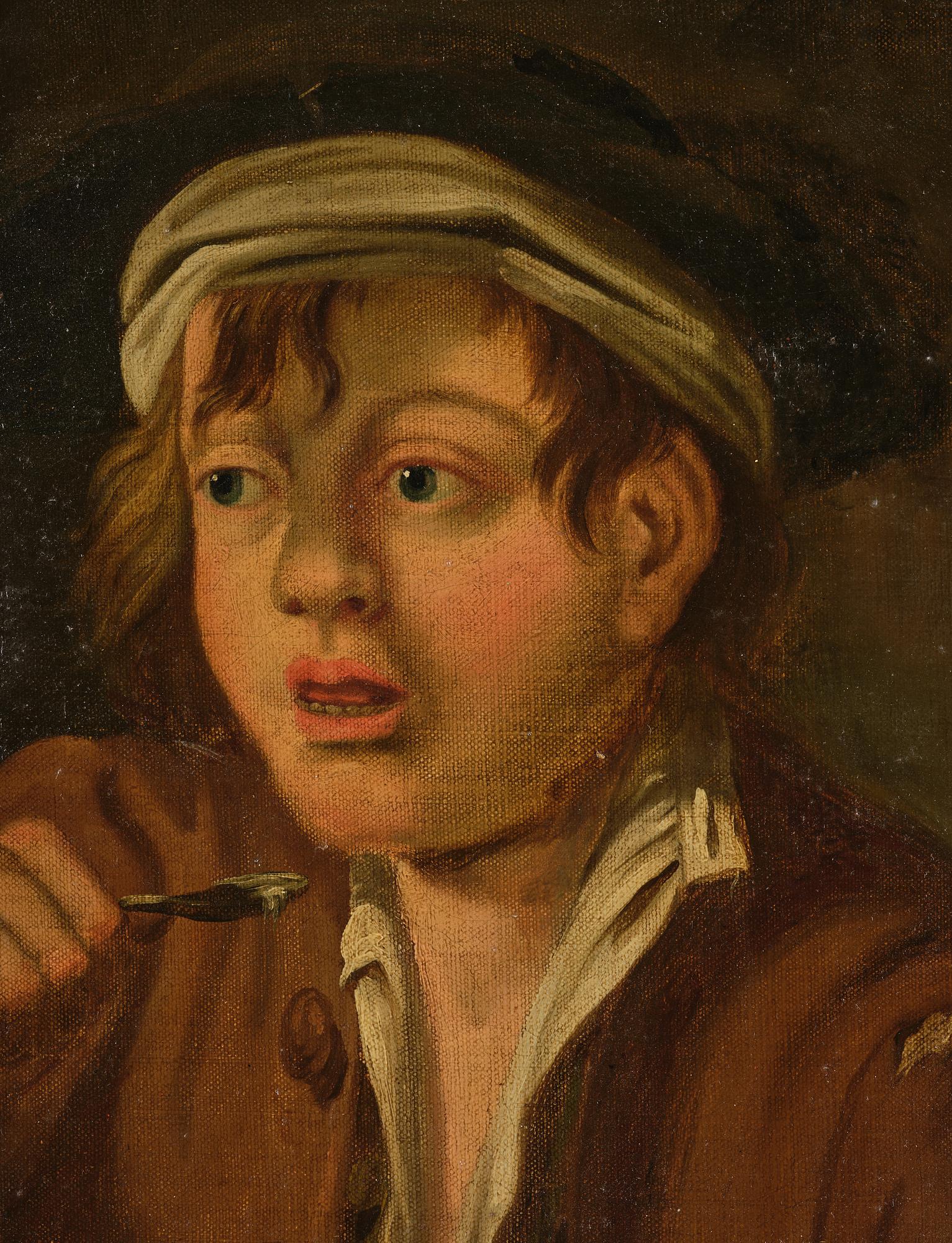 Okänd konstnär, möjligen England, tidigt 1800-tal, Ätande gosse.