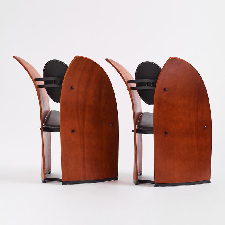 Svein Gusrud, a pair of "Sevilla" armchairs, Møremøbler, Norway 1990s.