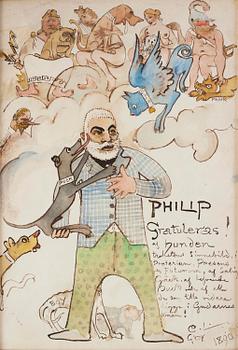 636. Carl Larsson, "Gratulationsadress till Philip" ("Congratulations address to Philip").