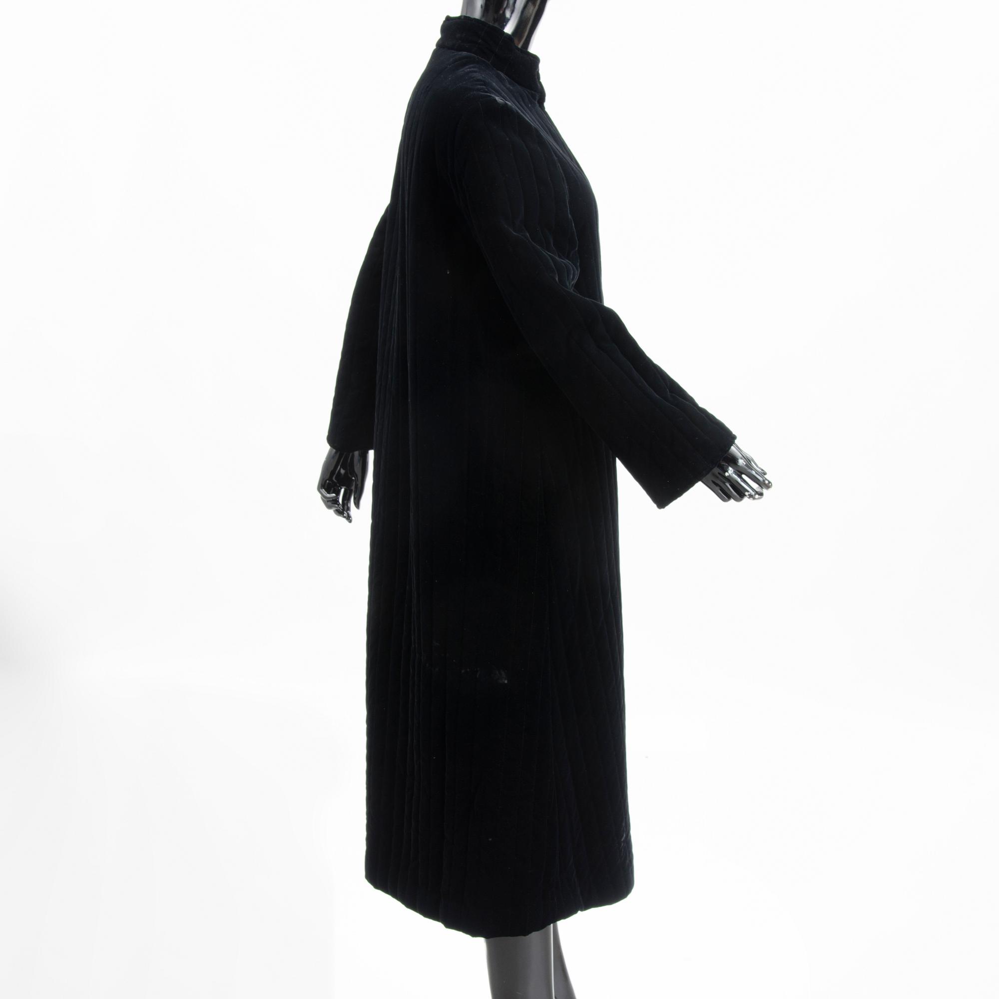 A Black Velvet Ooppera Coat, size 38.