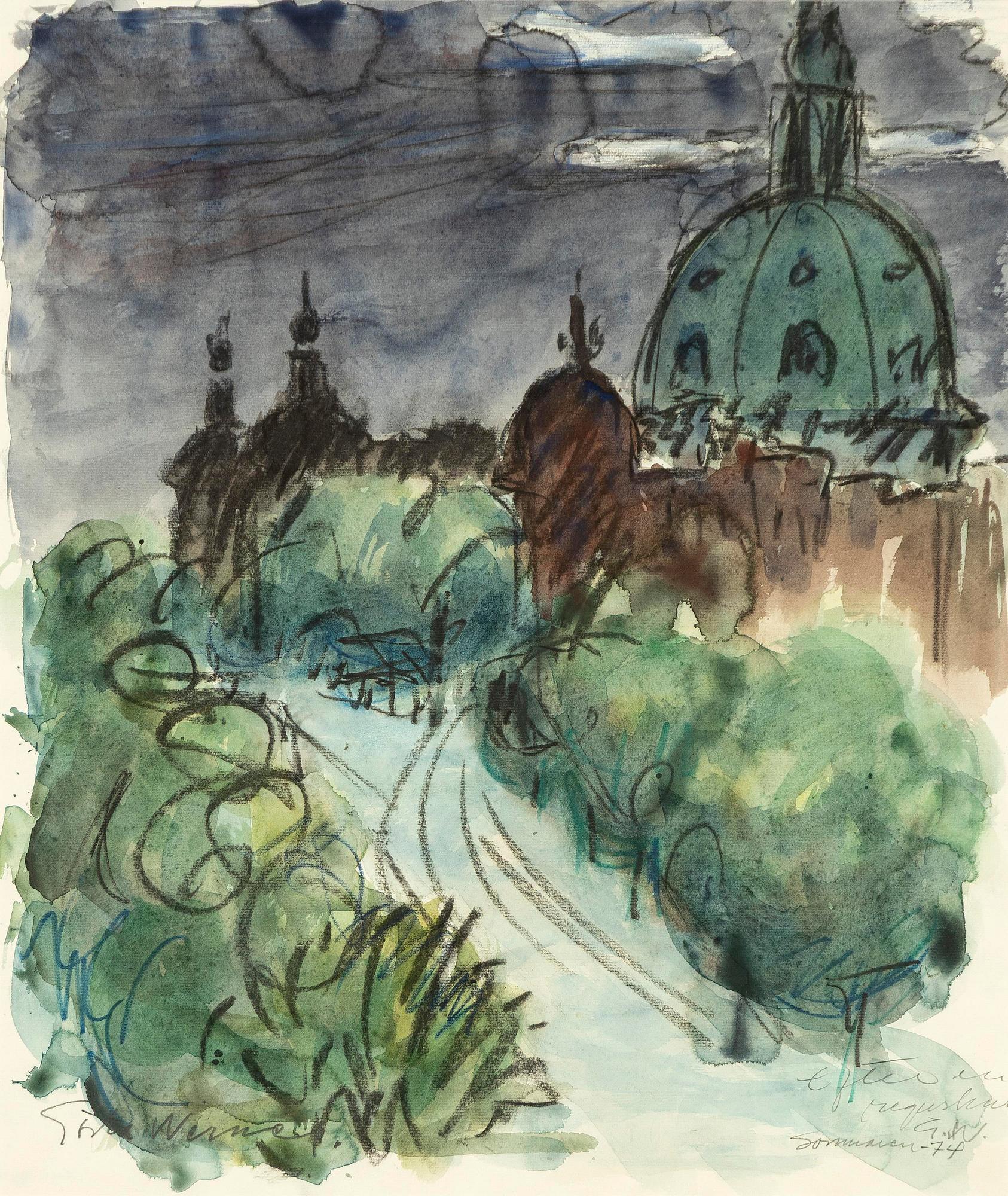 Gösta Werner, "Efter en regnskur".