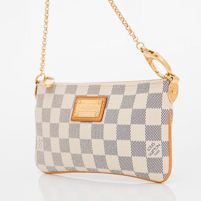 Louis Vuitton, a Damier Azur 'Milla MM Pochette' bag.