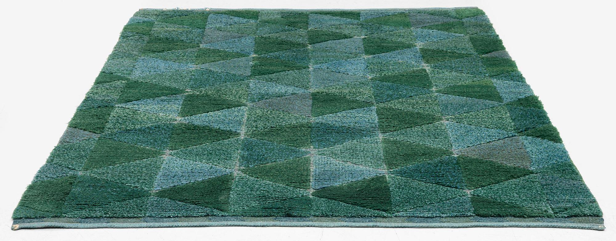 Ingrid Hellman-Knafve, a knotted pile in relief carpet, c. 235 x 164 cm, unsigned.