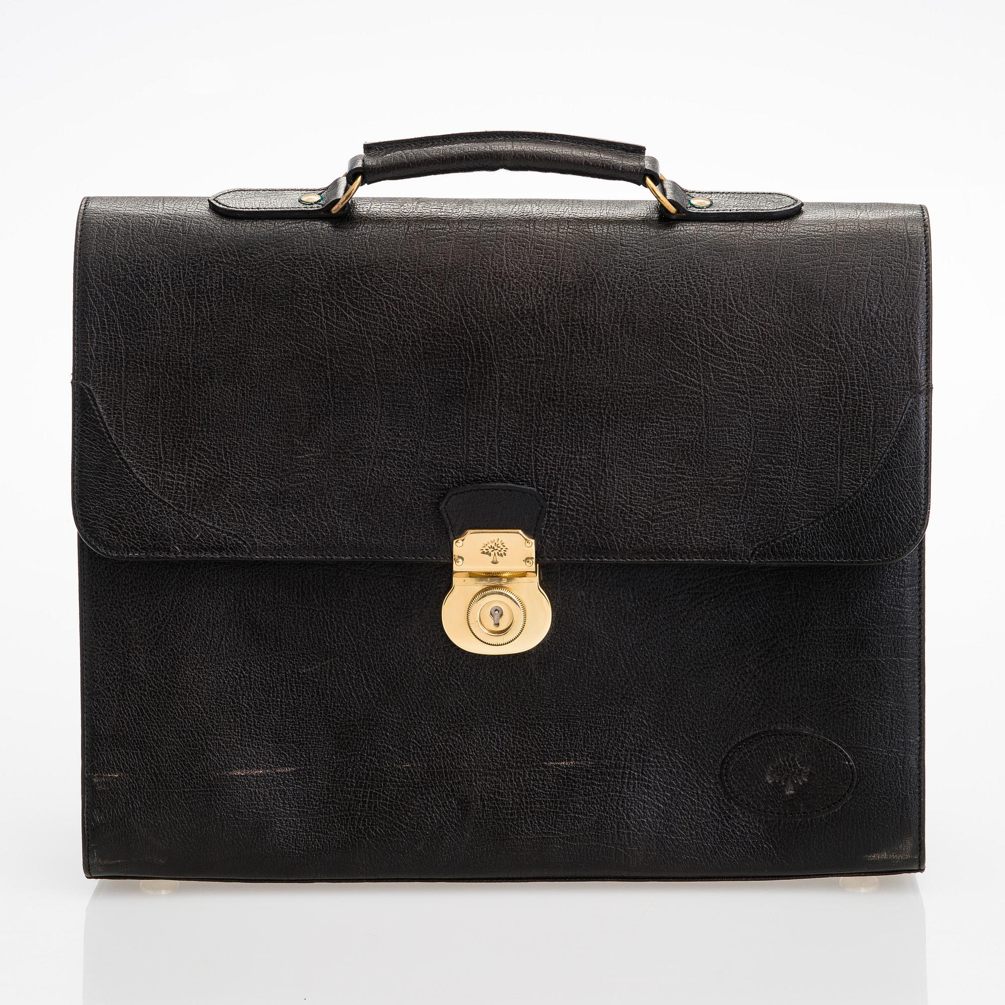 Mulberry, a leather briefcase.