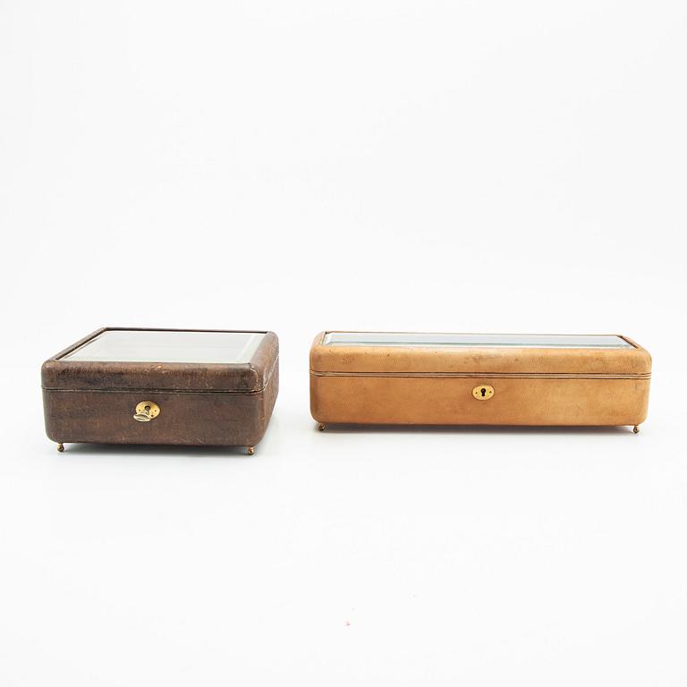 Jewellery boxes, 2 pcs, 20th century.