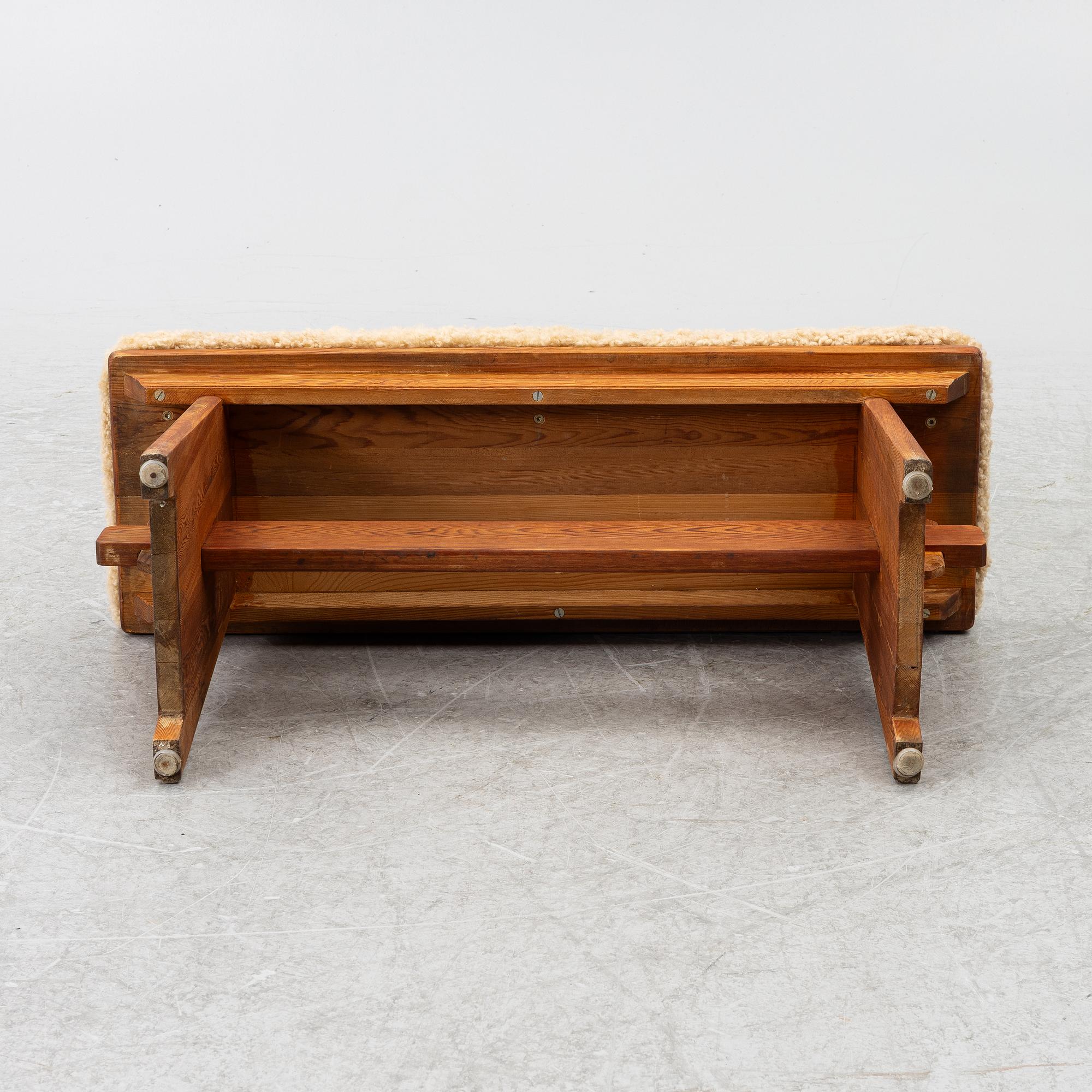 Bench of the trestle type, 20th century.