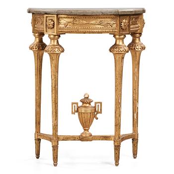 48. A Gustavian late 18th century console table.