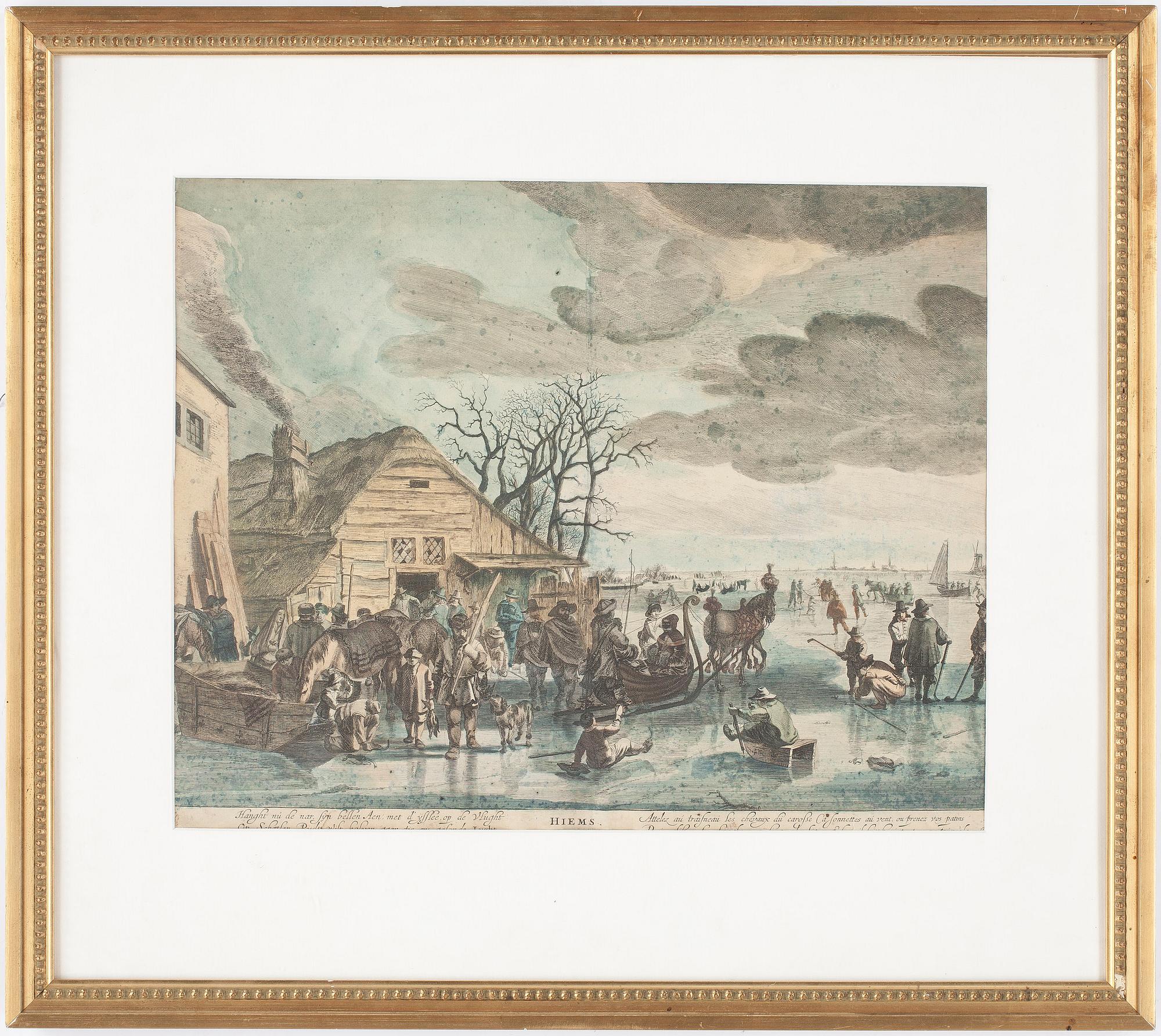 PAULUS POTTER, efter, kopparstick, gravör Pieter Nolpe, publicerad av Frederick de Wit, 1640-1652.