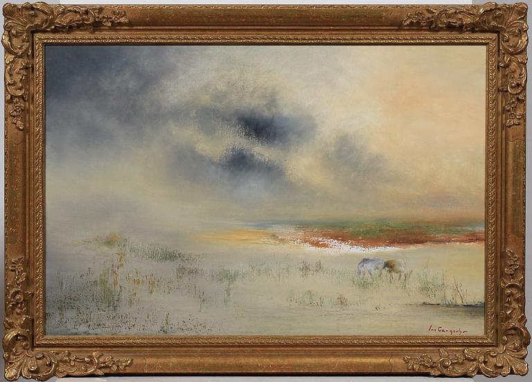 INO GANGOOLY, olja på duk, 2 st, sign.