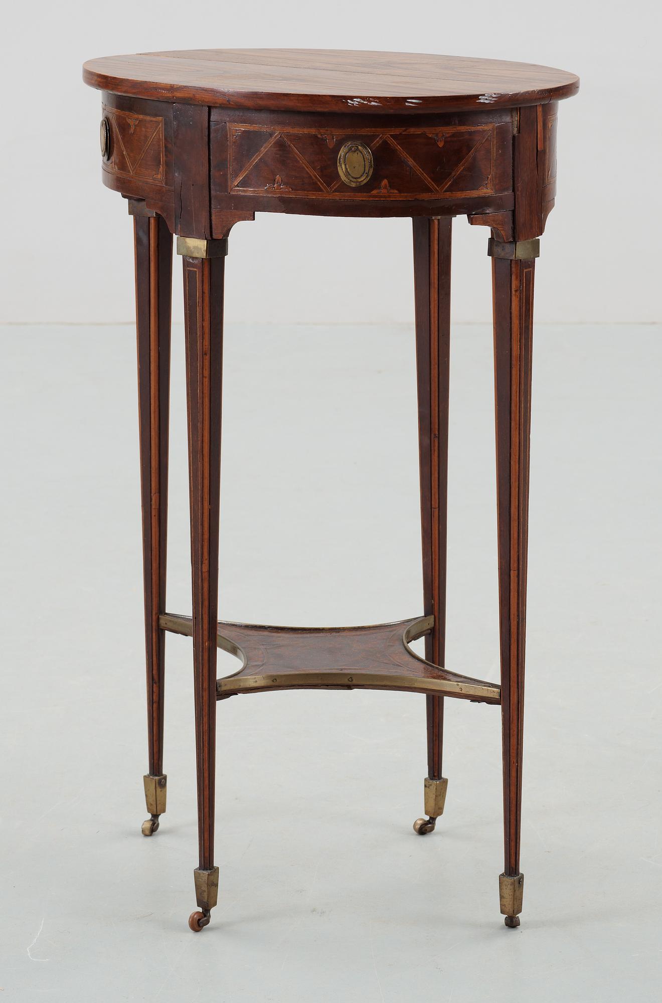 A Gustavian late 18th Century table in the manner of A. Lundelius.