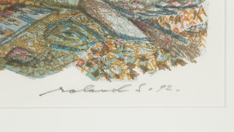 Roland Svensson, färglitografi, signerad och numrerad 20/290, daterad -92.