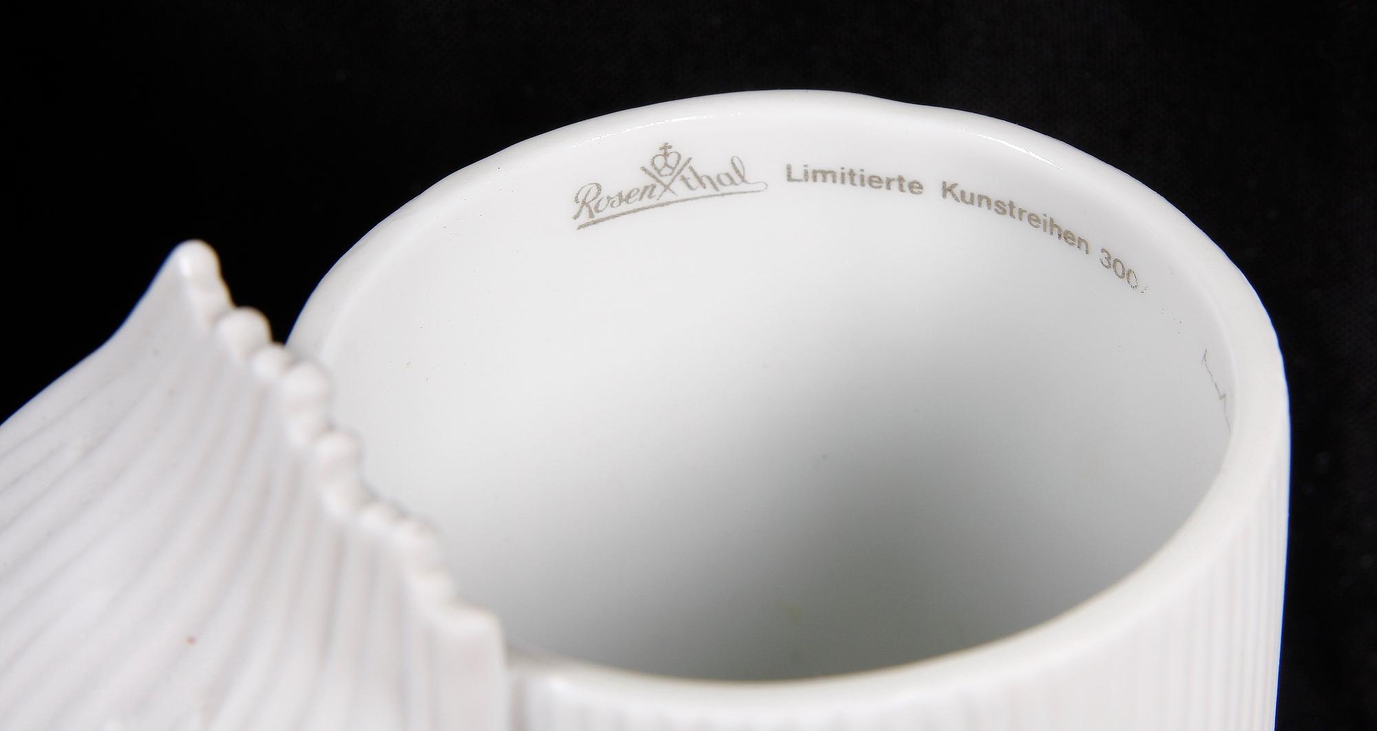 LJUSSTAKE samt VAS, porslin, Rosenthal.