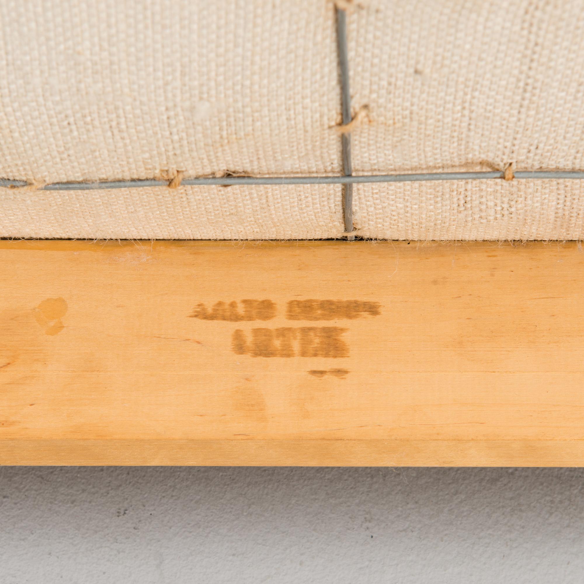 A mid-20th century open armchair model 36/401 for Artek, Finland.