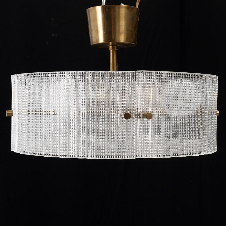 Carl Fagerlund, a ceiling lamp, Orrefors, Sweden, second half of the 20th century.