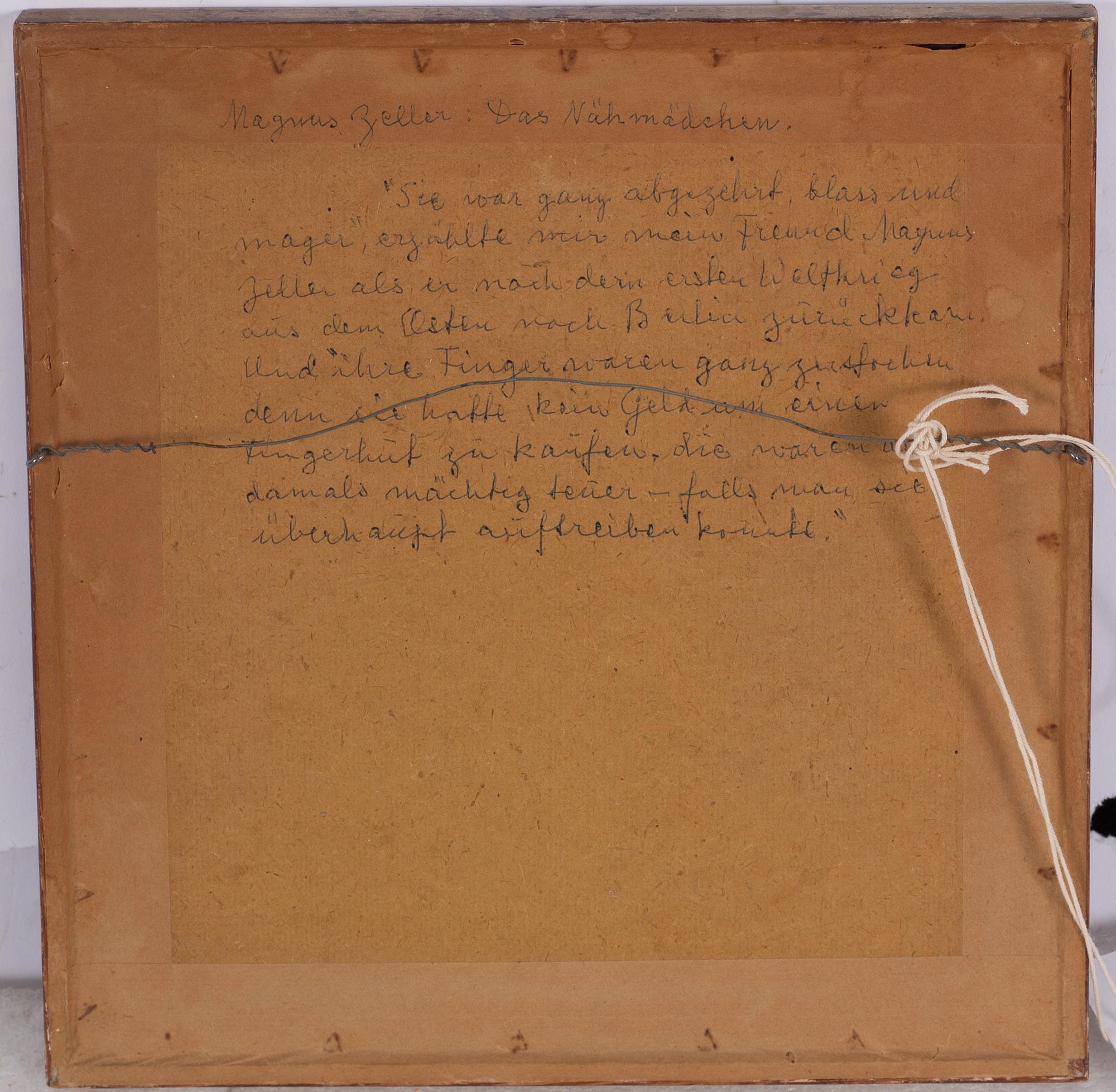 Magnus Zeller, "Das Nähmädchen".