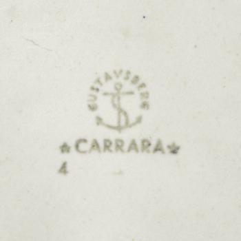 Wilhelm Kåge, 15 pieces of "Carrara" and "Gold Carrara" stoneware dishes, Gustavsberg, Sweden, 1930s/40s.