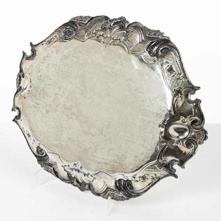 An italian silver tray, 1934-1944.