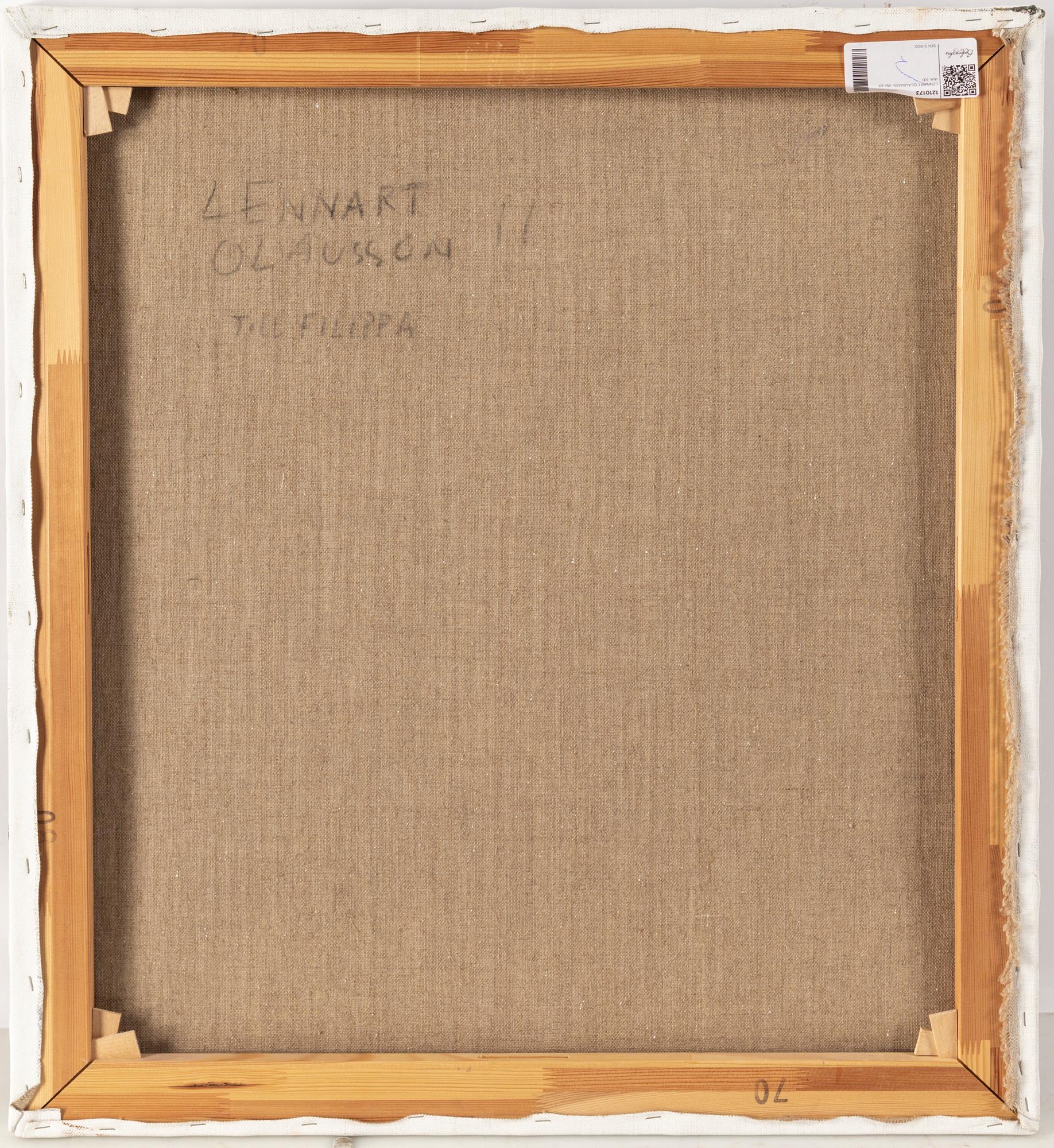 LENNART OLAUSSON, oil on canvas, signed verso.