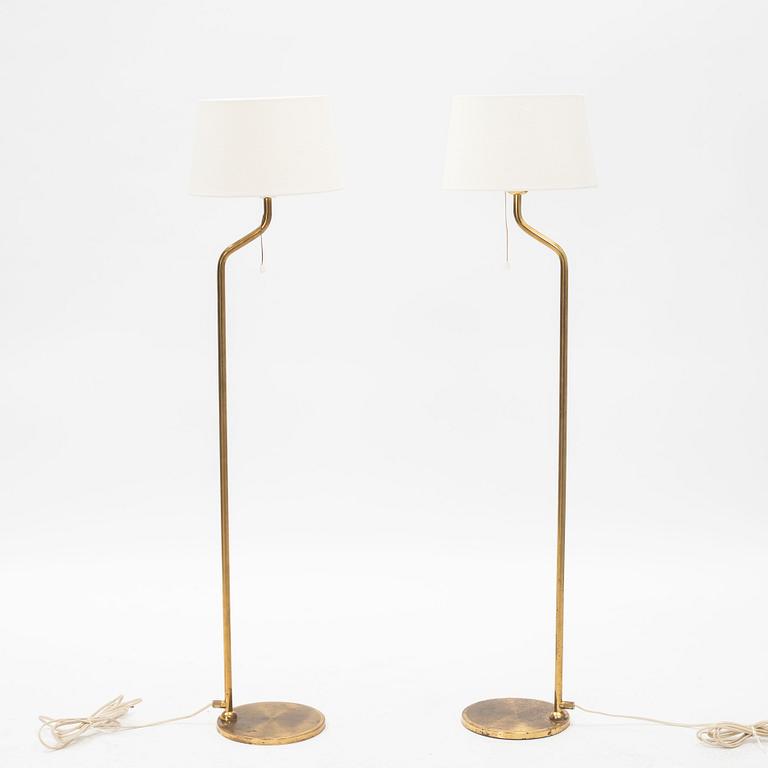 A pair of 'G-126-2' floor lamps, Öia Belysning, Sweden, end of the 20th century.