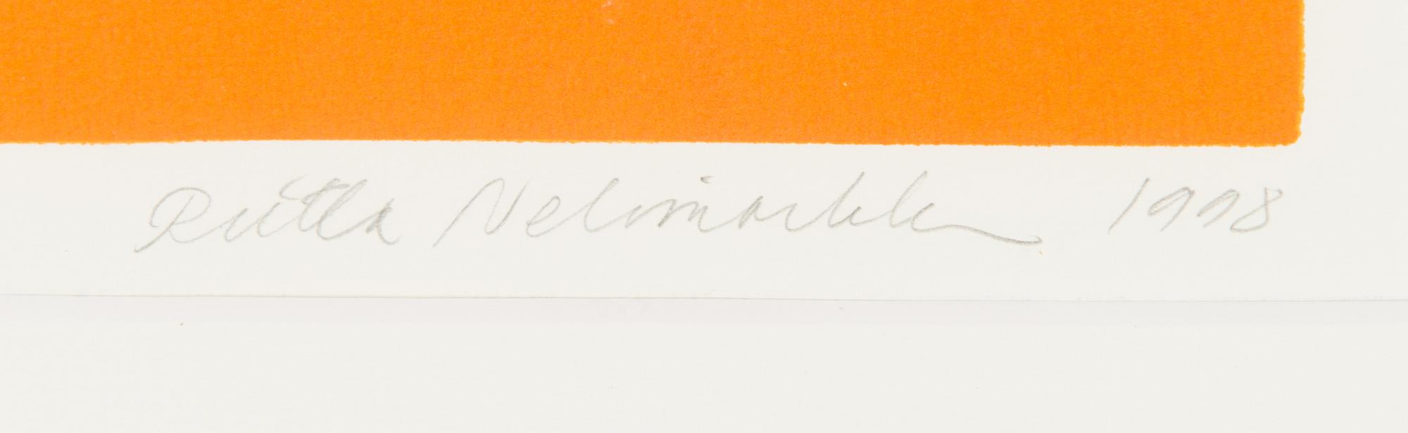 Riitta Nelimarkka, serigrafia, signeerattu ja päivätty 1998, numeroitu 9/20.