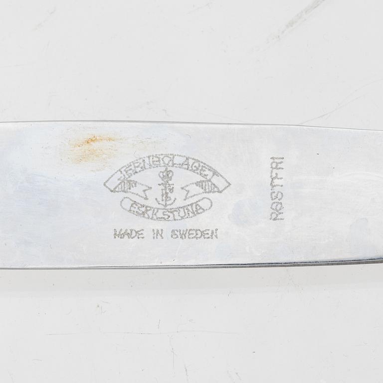 Eight Swedish silver dinner knives, mark of Johan Fredrik Björnstedt, Stockholm 1818.