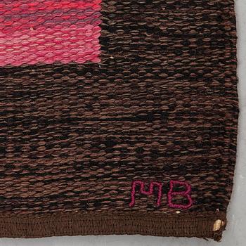 Matta, rölakan, ca 200,5-202 x 133,5-136 cm, signerad Agda Österberg och MB.