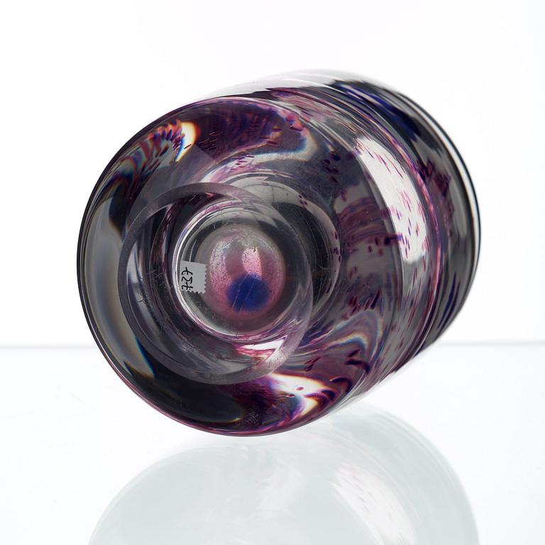 An Edward Hald 'graal' glass vase, Orrefors, Sweden 1944.