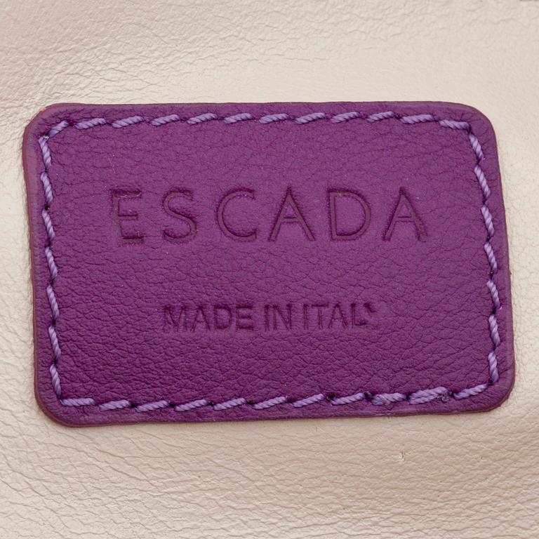 ESCADA, a purple canvas and leather oversized tote, "Margaretha".