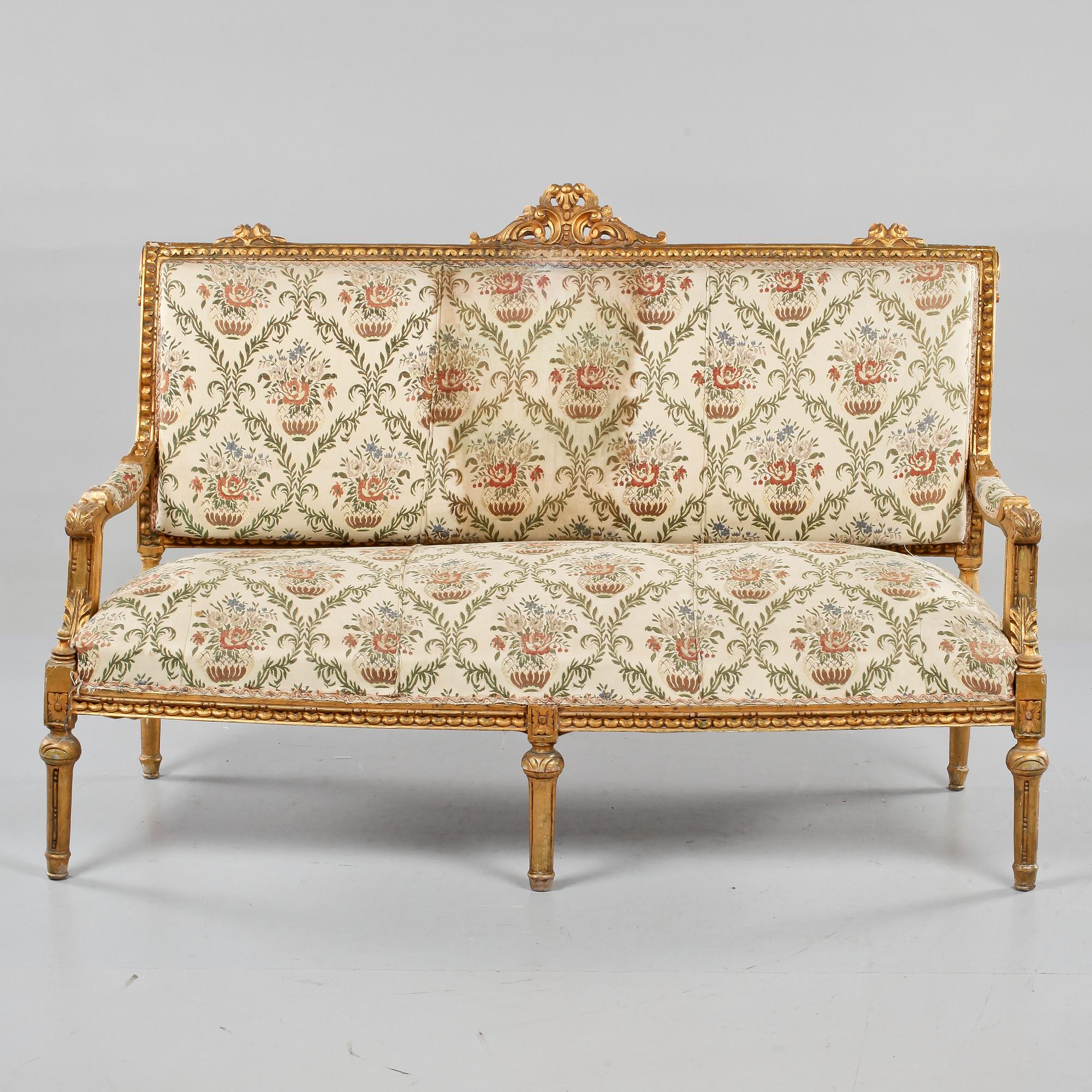 SOFFA, gustaviansk stil, omkring år 1900.