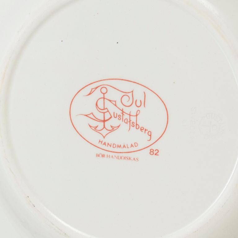 A eight piece ironstone service 'Jul' by Gustavsberg, second half of the 20th century.