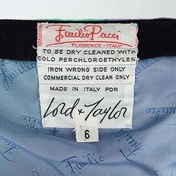 Emilio Pucci, tvådelad ensemble, storlek It 6.