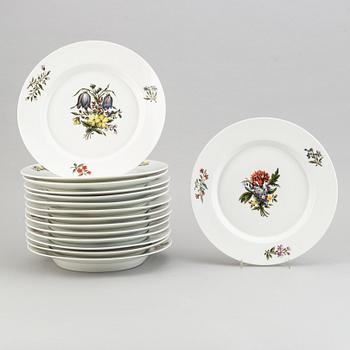 A 19th century 42-pcs porcelain dinner set, Berlin.