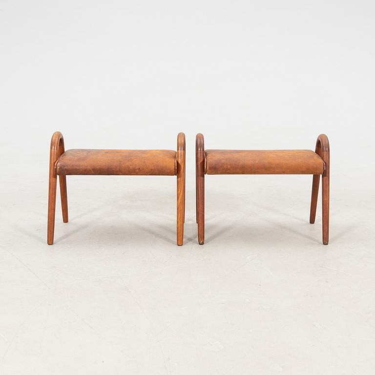 Vilhelm Lauritzen pallar ett par för Fritz Hansen Danmark 1950-tal.