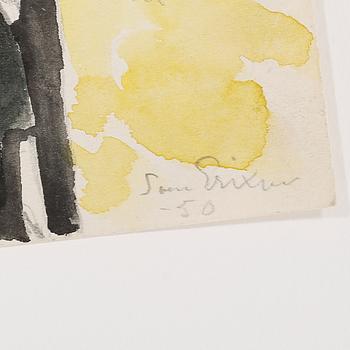 watercolour, signed and dated -50.