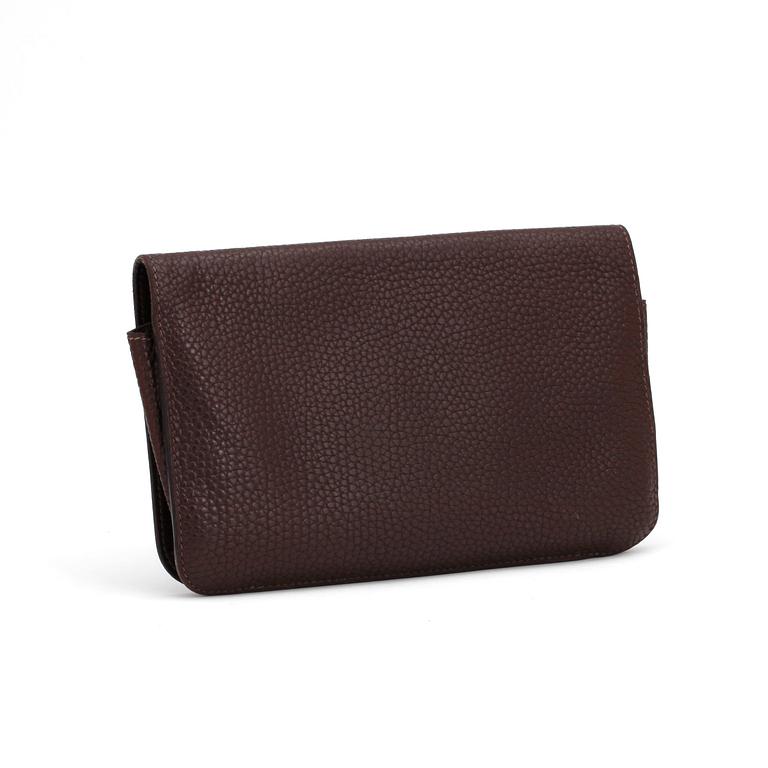 HERMÈS, a brown leather wallet, "Dogon".
