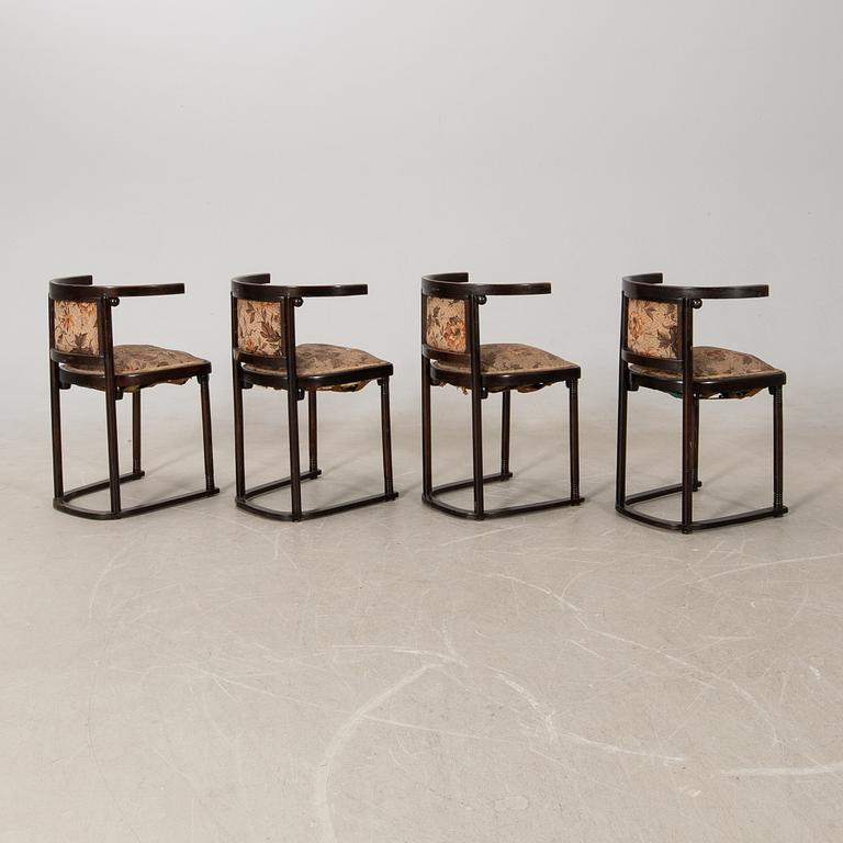 Josef Hoffmann, attributed, armchairs, 4 pcs, Art Deco, first half of the 20th century.