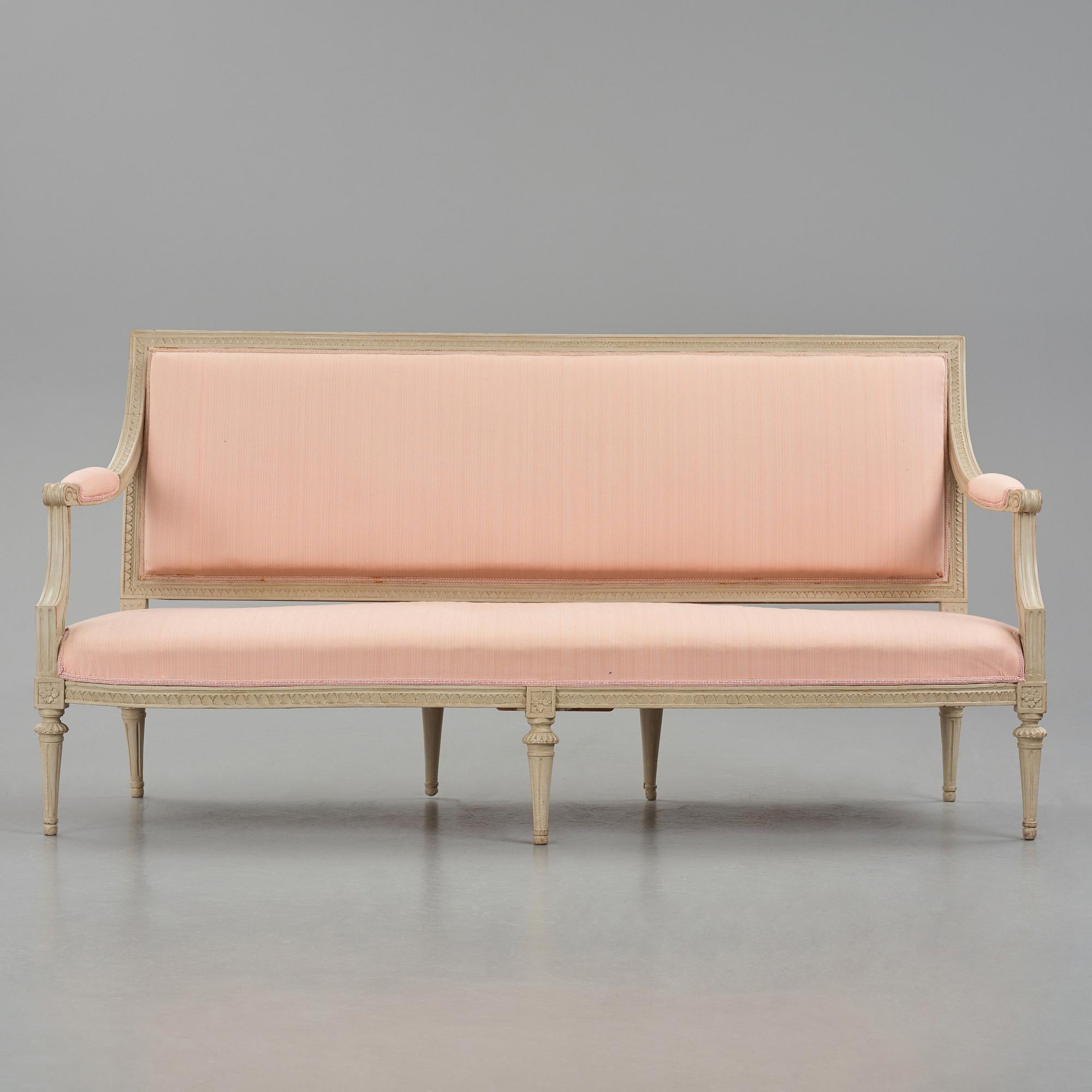 Soffa, Stockholmsarbete, 1700-talets senare del, Gustaviansk.