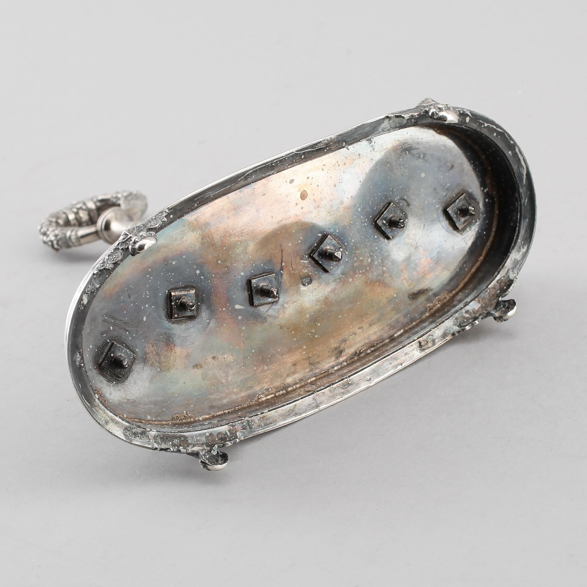 LJUSSTAKE, silver, Paris, 1800-talets första hälft. Vikt ca 350 gram.