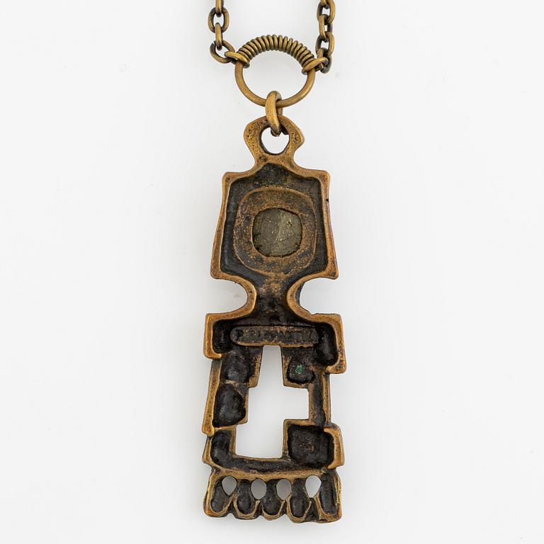 Pentti Sarpaneva, necklace, bronze with pyrite.