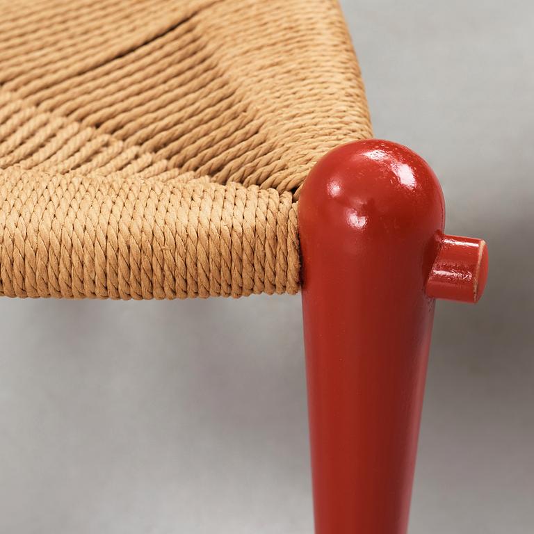 HANS J WEGNER, a pair of stools, model "JH 816" for Johannes Hansen, Denmark 1979.