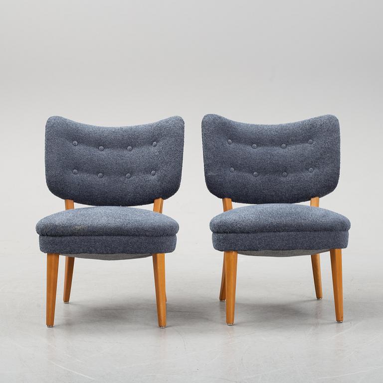 Fåtöljer, ett par, swedish modern, 1900-talets mitt.