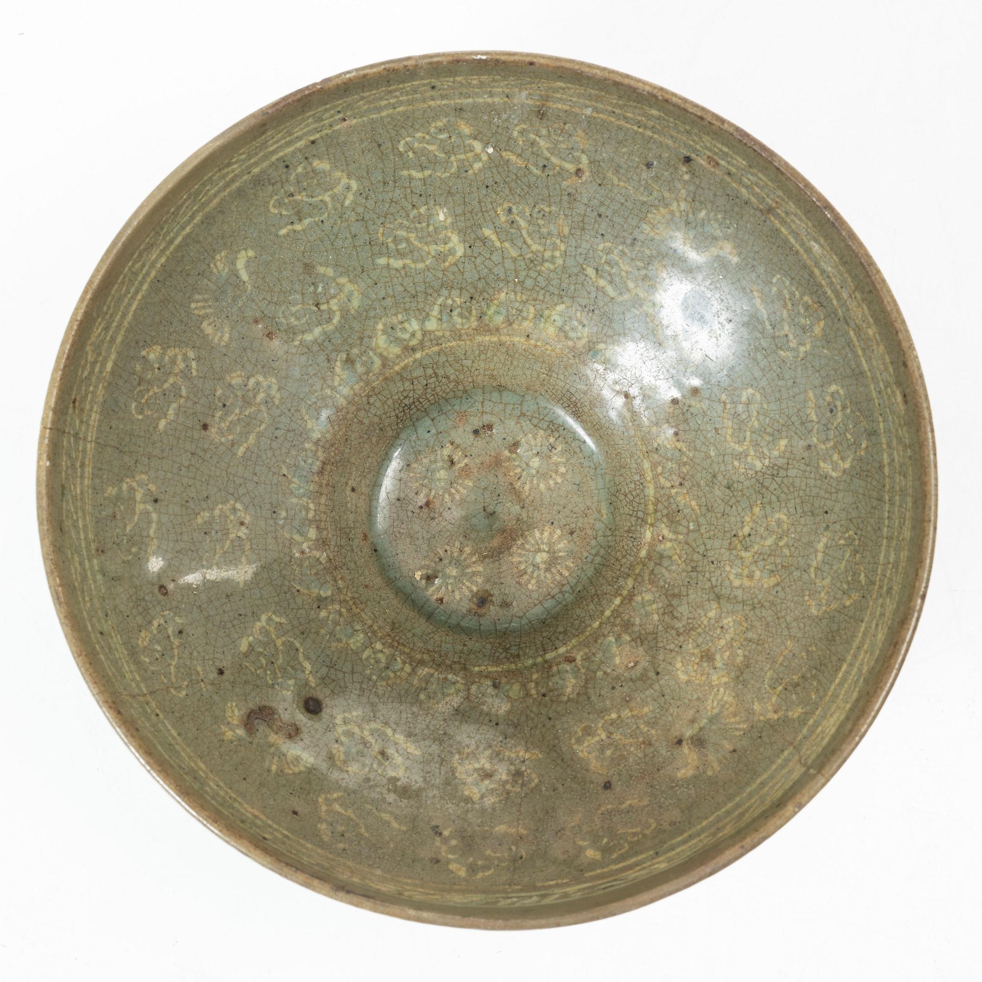 Skålar, två stycken, glaserat stengods, Korea, Joseon (1392–1897).